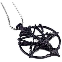 Vintage Sheep Head Skull Pendant Necklace, AILUOR Fashion Women Mens Stainless Steel Round Rams Goat Head Argali Necklace Jewelry