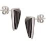 Silpada Triangle Edge Natural Black Agate Stud Earrings in Sterling Silver