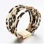 Fesciory Leather Wrap Bracelet for Women, Leopard Multi-Layer Magnetic Buckle Cuff Bracelet Jewelry Fesciory Leather Wrap Bracelet for Women, Leopard Multi-Layer Magnetic Buckle Cuff Bracelet Jewelry