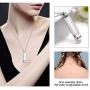 Dletay Crystal Cremation Jewelry for Ashes Birthstone Memorial Ashes Necklace Cube Urn Necklace for Ashes