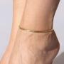 Lifetime Jewelry 2.3mm Box Chain Anklet for Women & Girls 24k Real Gold Plated