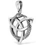 WithLoveSilver 925 Sterling Silver Celtic Triquetra Ouroboros Serpent Hoop Snake Infinity Pendant