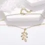 Aluinn Leaf Necklace Gold Dainty Olive Pendant Necklace Simple Necklace Chain Jewelry for Women and Teen Girls