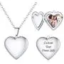 Custom Photo Necklace Men Women Personalized Jewelry Customized Any Picture Pendant Stainless Steel Rope/Spiga/Tennis Chain 18-30 Inch, Mothers or Lover Gift