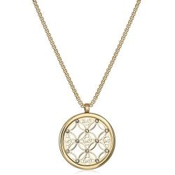 Michael Kors MK Open Monogram Disc Pendant Necklace