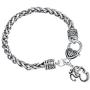 VASSAGO Vintage Amulet Ganesh Hindu Elephant God of Success Om Ohm Pendant Wheat Chain Bracelet for Women&Men