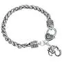 VASSAGO Vintage Amulet Ganesh Hindu Elephant God of Success Om Ohm Pendant Wheat Chain Bracelet for Women&Men