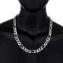 14.7mm Solid .925 Sterling Silver Flat Figaro Chain Necklace 14.7mm Solid .925 Sterling Silver Flat Figaro Chain Necklace