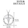 WINNICACA Sterling Silver Nurse Themed Necklace Caduceus & Stethoscope Necklace Nurse Gifts for Women Doctor Graduation Medical Student Women Girls