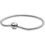 PANDORA Jewelry Smooth Moments Snake Chain Charm Sterling Silver Bracelet PANDORA Jewelry Smooth Moments Snake Chain Charm Sterling Silver Bracelet