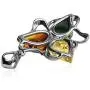 Multicolor Amber Sterling Silver Pendant Multicolor Amber Sterling Silver Pendant