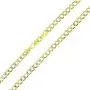 14K Yellow Gold Hollow 2mm-11mm Cuban White Pave Chain | Italian Gold Chain | Gold Curb Necklaces for Men and Women