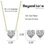Beyond Love Heart Pendant Necklace and Earrings Jewelry Set for Women 18K White Gold Plated Bridal Wedding Silver Choker 5A Zirconia Girl Gift Party 18” Beyond Love Heart Pendant Necklace and Earrings Jewelry Set for Women 18K White Gold Plated Bridal Wedding Silver Choker 5A Zirconia Girl Gift Party 18”