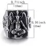 Elfasio Stainless Steel Ring for Men Satanic Baphomet Goat Satan Demon Devil Leviathan Cross Pentagram Rings Symbol Vintage Jewelry Elfasio Stainless Steel Ring for Men Satanic Baphomet Goat Satan Demon Devil Leviathan Cross Pentagram Rings Symbol Vintage Jewelry