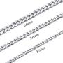 INBLUE Curb Chain Necklace for Men Women Boy Water Resistent 316L Stainless Steel Big Thick Hip Hop Chunky Cuban Link Chains Plated Finish Jewelry Gifts