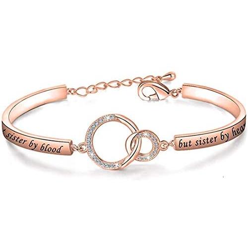 Gift for Best Friend Friendship Bracelet Not Sister by Blood But Sister by Heart Jewelry Friend Sister Bangle