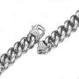 15mm Heavy Polished Cut Curb Cuban Mens Chain Boys 316L Stainless Steel Necklace Bracelet 7-40 inches