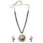 Efulgenz Indian Bollywood Kundan Peacock Pendant Pearl Beaded Bridal Necklace Earrings Wedding Jewelry Set for Women Efulgenz Indian Bollywood Kundan Peacock Pendant Pearl Beaded Bridal Necklace Earrings Wedding Jewelry Set for Women