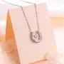 FLYOW Sterling Silver Lucky Horseshoe Love Heart Pendant Necklace Bracelet Anklets Earrings Jewelry