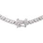 JanKuo Jewelry Rhodium Plated Prom Bridal Floral Graduated Marquise CZ Necklace Earrings Jewelry Set, 17''