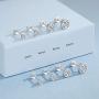 Ccino 925 Sterling Silver Stud Earrings for Women, Silver Stud Earrings with Cubic Zirconia, Hypoallergenic Small Sleeper Cartilage Studs for men, Sizes 3/4/5/6mm, 3 Colors in Silver/Gold/Rose Gold