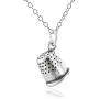 Sterling Silver Small 3D Sewing Thimble Charm Necklace, 18'' Chain Sterling Silver Small 3D Sewing Thimble Charm Necklace, 18'' Chain