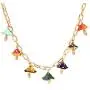 Cute Colorful Chunky Link Chian Enamal Mushroom Choker Necklace 14K Gold Plated Lovely Handmade Rainbow Vegetables Tassel Collar Necklace for Women Girl Plant Food Jewelry Gift Cute Colorful Chunky Link Chian Enamal Mushroom Choker Necklace 14K Gold Plated Lovely Handmade Rainbow Vegetables Tassel Collar Necklace for Women Girl Plant Food Jewelry Gift