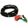 GWOOD Power Fist Over Pan African Africa Pendant with 32 Inch Wood Bead Necklace