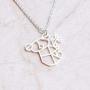 La Menagerie Koala Silver Origami Jewelry & Silver Geometric Necklace – 925 Sterling Plated Silver Necklace & Koala Necklaces for Women – Koala Necklace for Girls & Origami Necklace