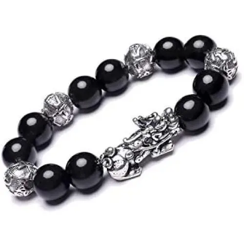 ZenBless Fengshui Black Obsidian Wealth Bracelet Pi Xiu Prosperity Pi Yao Bracelet Mantra Bead Bracelets Attract Wealth and Good Luck ZenBless Fengshui Black Obsidian Wealth Bracelet Pi Xiu Prosperity Pi Yao Bracelet Mantra Bead Bracelets Attract Wealth and Good Luck