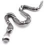 GUNGNEER Stainless Steel Egyptian Egypt Cobra Snake Pendant Necklace Protection Strength Amulet Jewelry Talisman