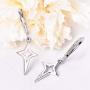 JO WISDOM Women Star Earrings,925 Sterling Silver Leverback Dangle & Drop Earrings,Jewelry for Women(Polar Star)