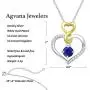Agvana Birthstone Necklaces for Women Sterling Silver Genuine or Created Gemstone Two-Tone Infinity Love Heart Pendant Necklace Mothers Day Gifts for Mom Anniversary Birthday Gifts for Girls Her