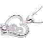 ALOV Jewelry Sterling Silver 60th Birthday Aged to Perfection Cubic Zirconia Pendant Necklace