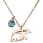 Zuo Bao Mama Bear Necklace Mom Necklace Mama and Baby Bear Necklace with 12 Months Birthstone Birthday Gift Family Jewelry for Her