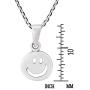 AeraVida Fun and Happy Smiley Face .925 Sterling Silver Pendant Necklace