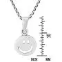 AeraVida Fun and Happy Smiley Face .925 Sterling Silver Pendant Necklace AeraVida Fun and Happy Smiley Face .925 Sterling Silver Pendant Necklace