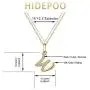Hidepoo Initial Necklace for Women – 14k Gold Filled Dainty Cubic Zirconia Monogram Letter Pendant Necklace Tiny Cursive Uppercase 26 Alphabet Initial Necklace Charm Jewelry Gifts for Girls Bridesmaid