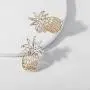 Cute Fruit Brushed Hollow Pineapple Womens Jewelry Two-Tone Elegant Pineapple Earrings Unique Design Mini Boutique Earrings Gift Party Ball Jewelry Cute Fruit Brushed Hollow Pineapple Womens Jewelry Two-Tone Elegant Pineapple Earrings Unique Design Mini Boutique Earrings Gift Party Ball Jewelry