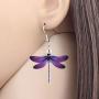 NEWEI Acrylic Charm Dragonfly Earrings Big Long Insect Animal Dangle Drop Jewelry For Women Teen Trendy Summer Gift Accessories