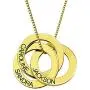 AILIN Personalized Russian Ring Engraved Name Necklace - Personalized 3 Circles Disc Jewelry AILIN Personalized Russian Ring Engraved Name Necklace - Personalized 3 Circles Disc Jewelry