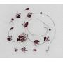 Faship Gorgeous Rhinestone Floral Crystal Necklace Earrings Set