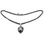 Accents Kingdom Mens Magnetic Hematite Therapy & Healing Stone Round Bead Necklace with Stainless Steel Lion Head Pendant