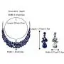 BriLove Womens Wedding Bridal Austrian Crystal Multi Teardrop Cluster Statement Necklace Dangle Earrings Set