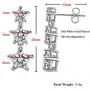Women Stud Earring 925 Sterling Silver Drop Stud with 18k White Gold Plated 5A Cubic Zirconia Dangle Earring for Women Girls Women Stud Earring 925 Sterling Silver Drop Stud with 18k White Gold Plated 5A Cubic Zirconia Dangle Earring for Women Girls
