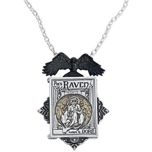 Alchemy of England Poes Raven Locket Necklace