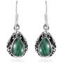 Shop LC Womens Green Malachite Dangle Drop Earrings Vintage Tribal Prom Jewelry Mothers Day Gifts for Women (Oval/Round/Leaf)