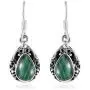 Shop LC Womens Green Malachite Dangle Drop Earrings Vintage Tribal Prom Jewelry Mothers Day Gifts for Women (Oval/Round/Leaf)