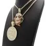 Hip Hop Iced Gold plated Saw Inspired & 69 Pendant & 3mm 20'' 24'' Cuban Chain Necklace Set