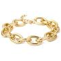 2 Pcs Wide Cuban Curb Link Necklace Bracelet Set Punk Metal Necklace Bracelet Set Trendy Gold Silver Plated Necklace for Women Girls Jewelry